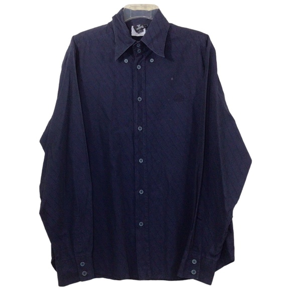 Vtg Versace Jeans Couture Ittierre Spa Striped Button Down Shirt Size XL 16.5 - Picture 3 of 8